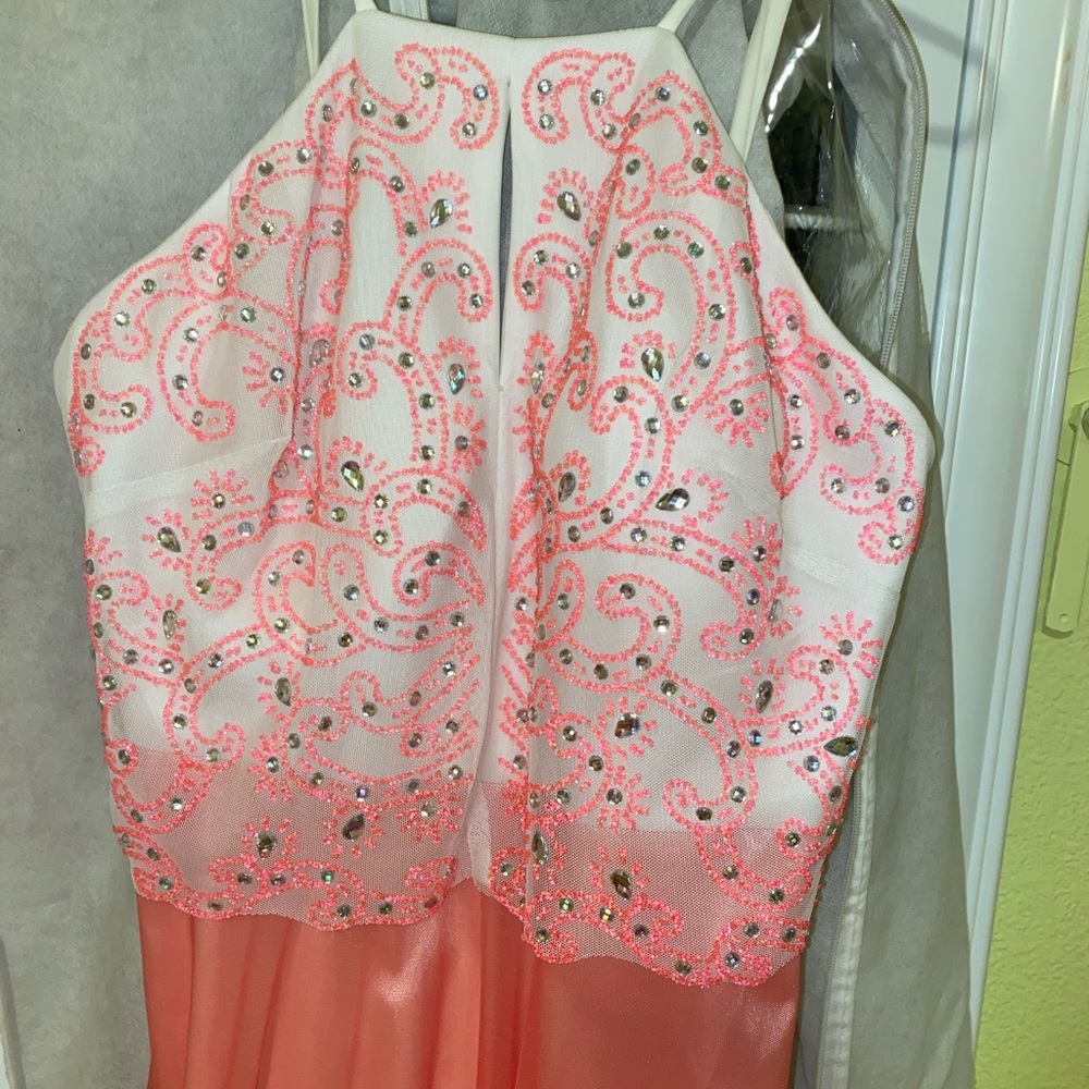 Pink long dress